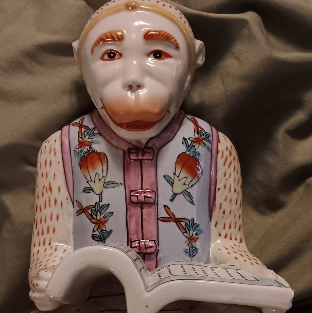 Colorful Ceramic Monkey Figurine